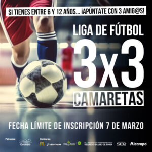 Cartel Futbol 3x3 Camaretas